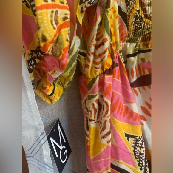 Mlle Gabrielle Plus Size Cotton Floral Print Summer Dress-Size 3X - Picture 2 of 11